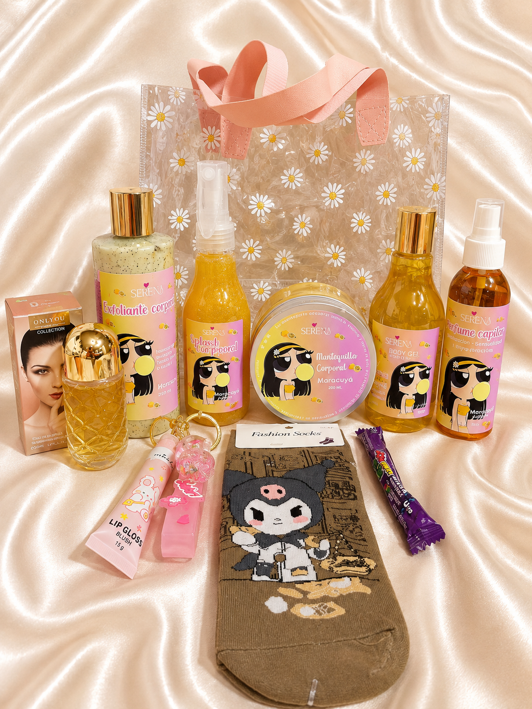 KIT CHICAS SUPER PODEROSAS MARACUYA + GLOSS LAVERO