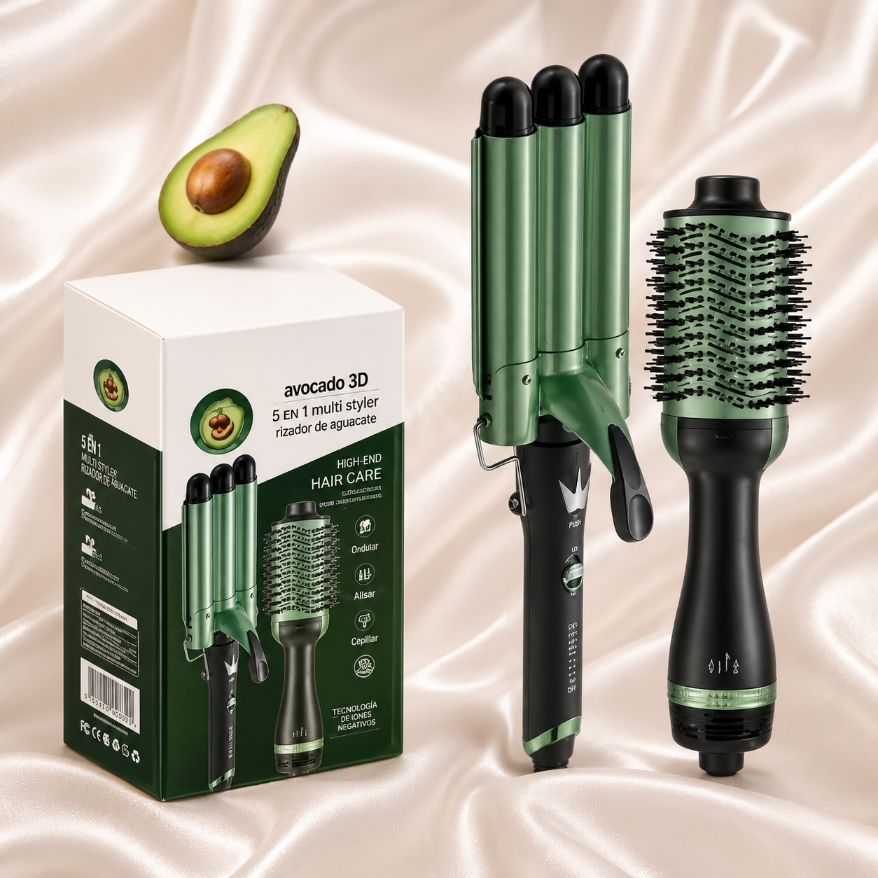 KIT PINZA SIRENA Y CEPILLO SECADOR